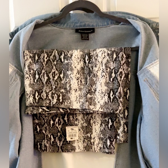 PLUS ASHLEY STEWART SNAKSKIN/DENIM - Picture 2 of 2
